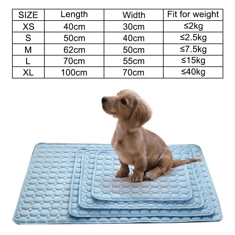 FourPaws Emporium Summer Pet Cooling Mat - Breathable, Washable Ice Silk Pad for Dogs & Cats