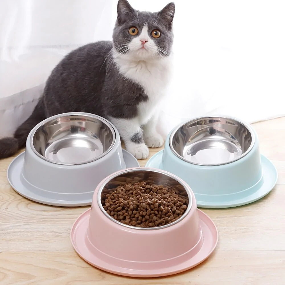 Hat-Shaped Non-Skid Pet Bowl - Tilted, No-Spill Design