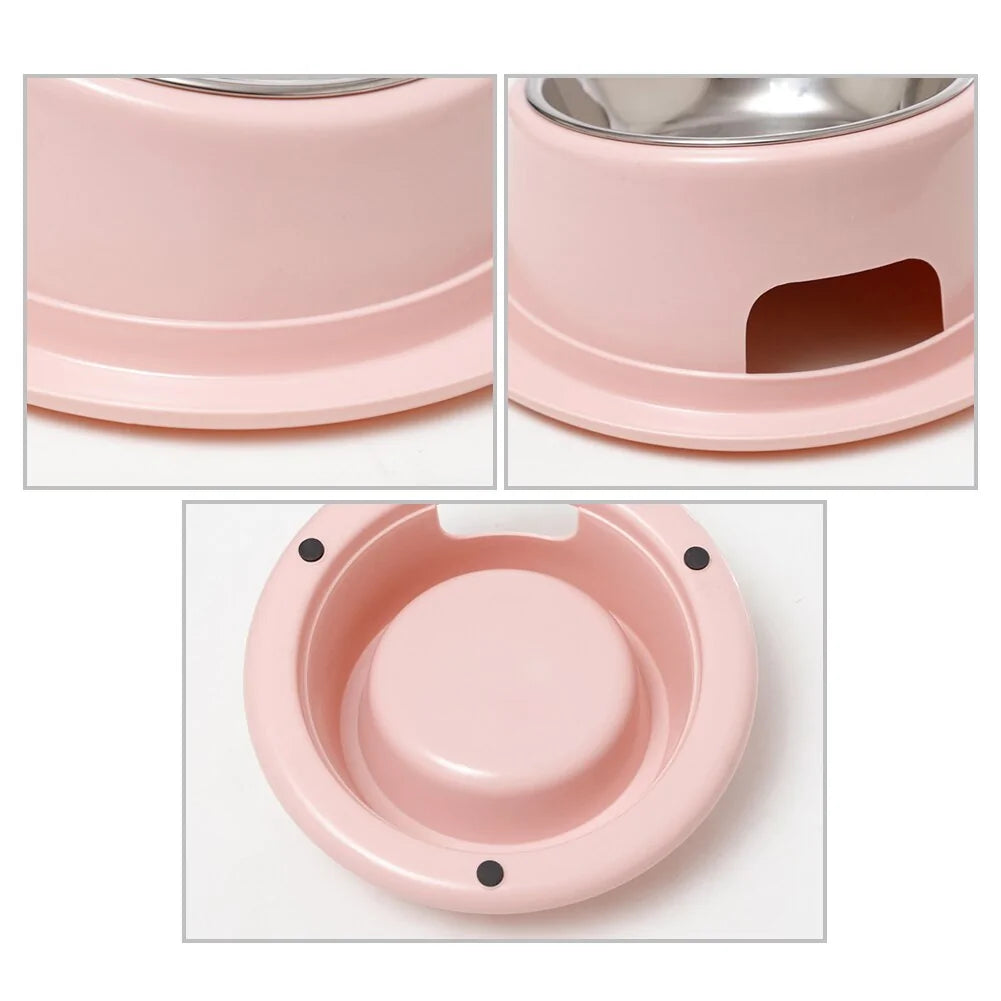 Hat-Shaped Non-Skid Pet Bowl - Tilted, No-Spill Design