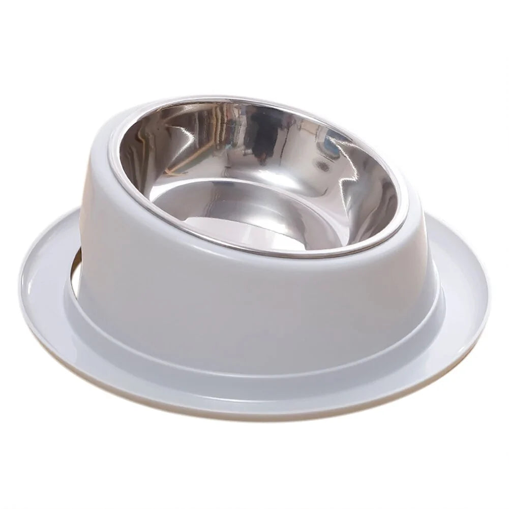 Hat-Shaped Non-Skid Pet Bowl - Tilted, No-Spill Design