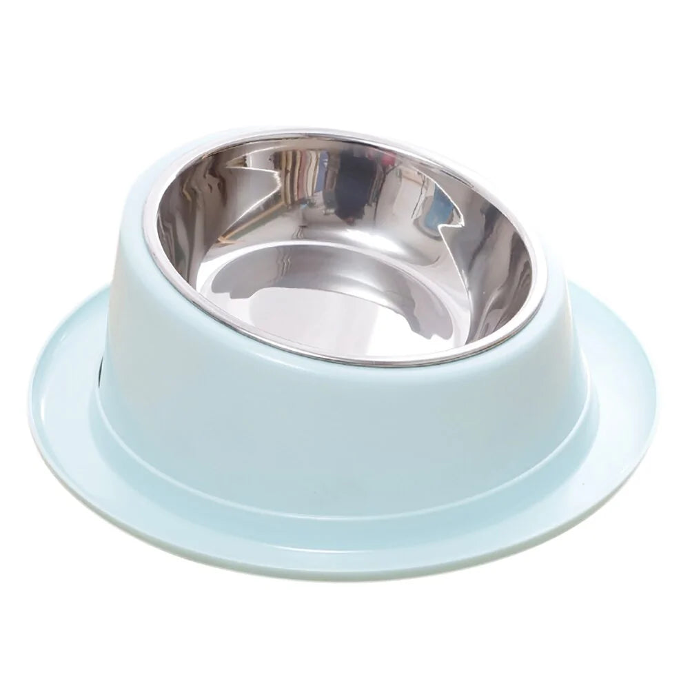 Hat-Shaped Non-Skid Pet Bowl - Tilted, No-Spill Design