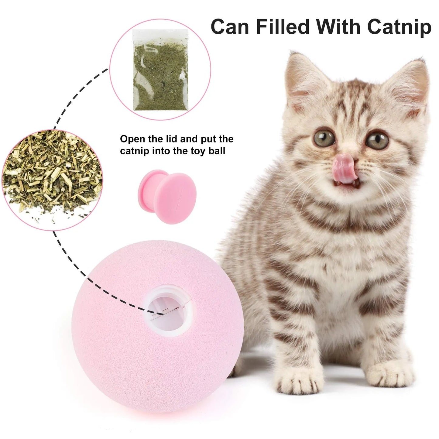 Interactive Catnip Ball - Sound Toy for Cats | FourPaws Emporium