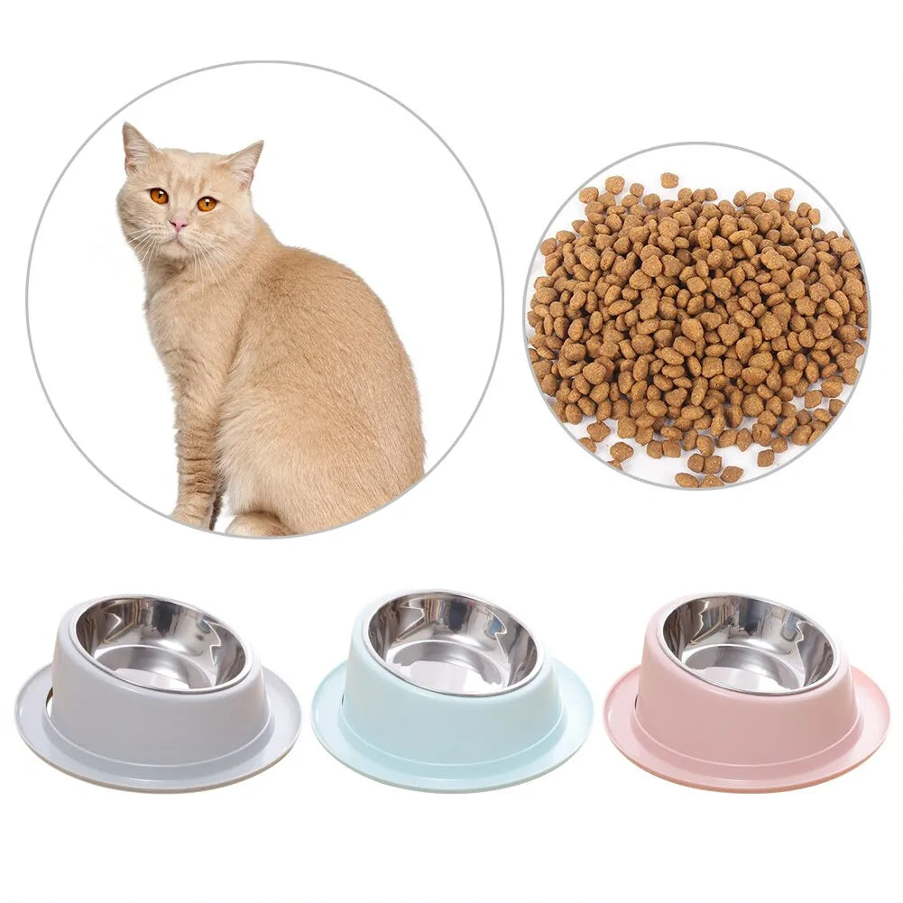 Hat-Shaped Non-Skid Pet Bowl - Tilted, No-Spill Design