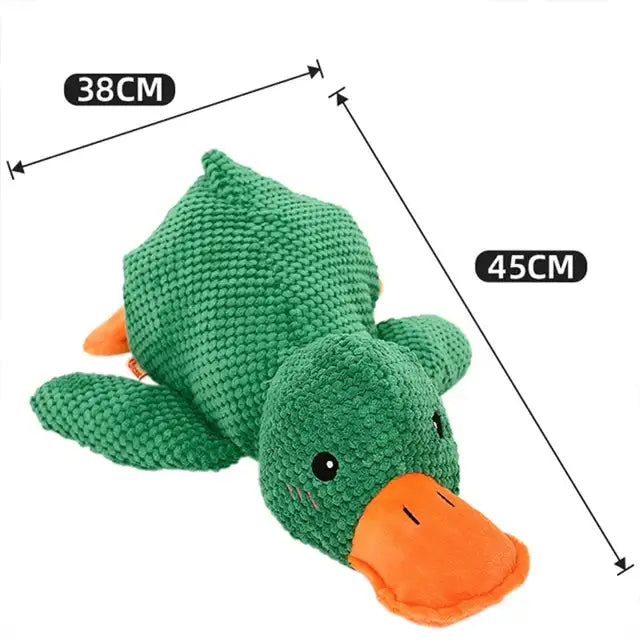 Durable Plush Duck Dog Toy with Sound