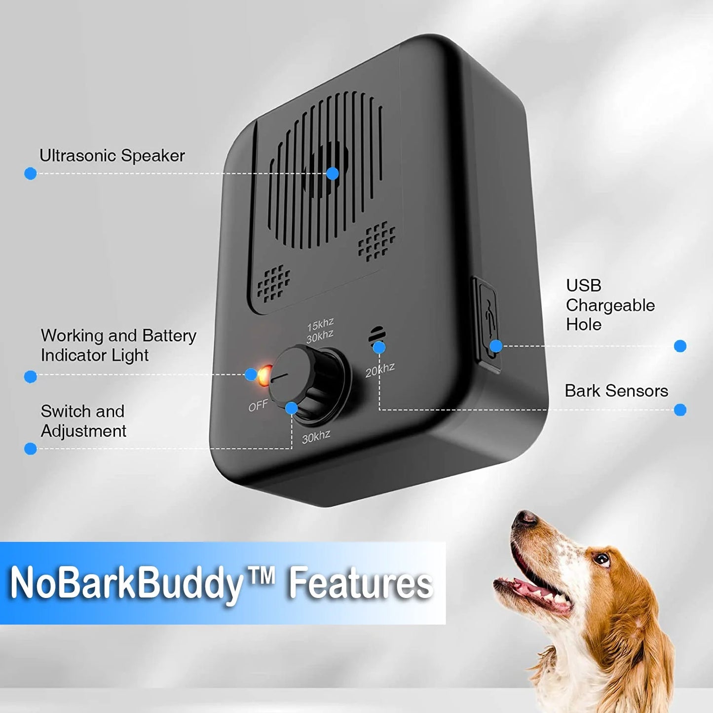 FourPaws Emporium NoBarkBuddy™ - Ultrasonic Dog Bark Control & Training Device